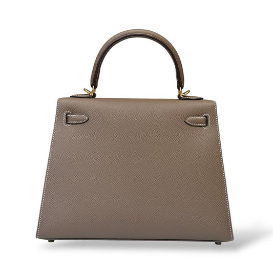 Hermes Kelly 25 Etoupe Epsom GHW